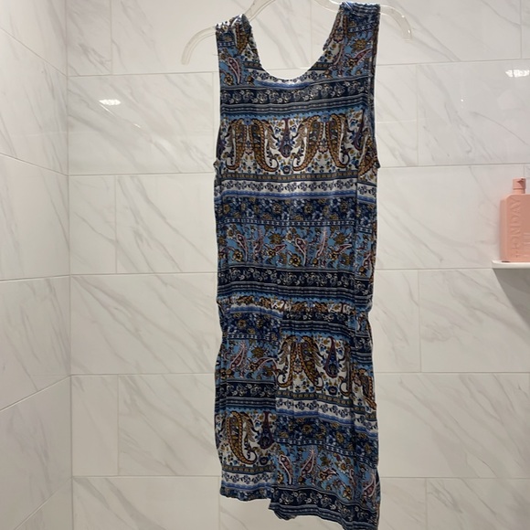 Blue, yellow, magenta and cream romper - Picture 4 of 4